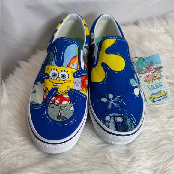 SpongeBob SquarePants x Classic Slip-On 'AlohaBob' New In Box - Picture 2 of 8